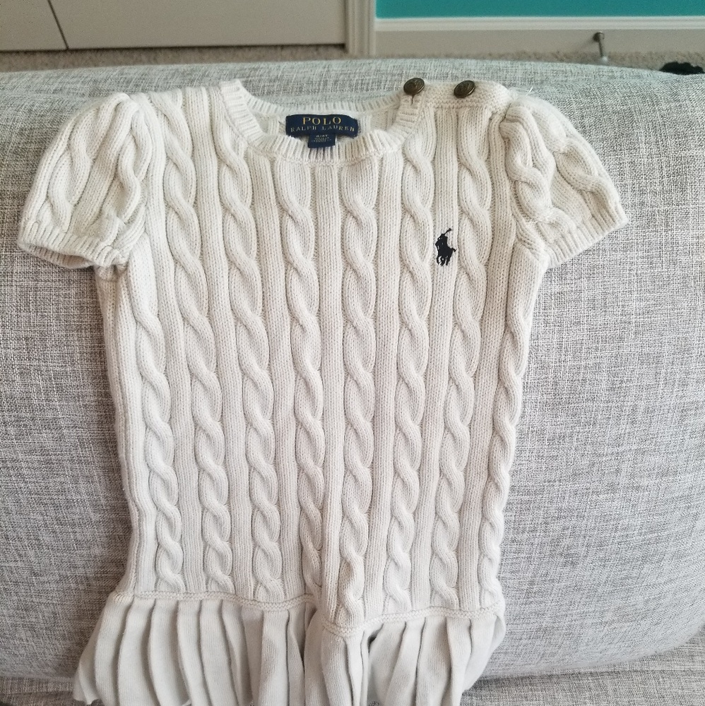 Polo Sweater Dress Cream 4T